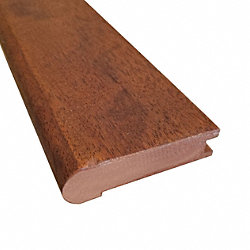 Prefinished Matte Brazilian Chestnut Hardwood 3/4 in thick x 3.125 in wide x 78 in Length Stair Nose